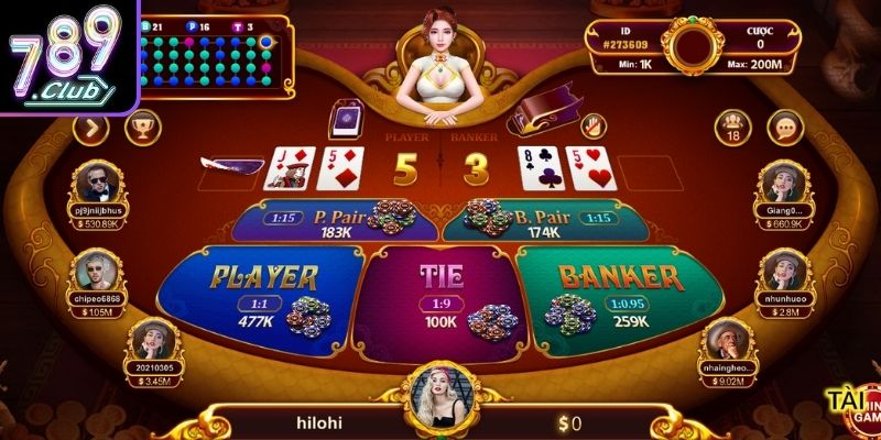 Cái nhìn chung về baccarat 789Club trực tuyến 