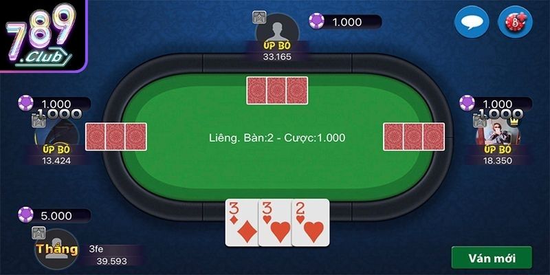 Liêng 789Club, Nhịp Ván Chơi Nhanh Thử Thách Bản Lĩnh 2 Tận dụng tố mù